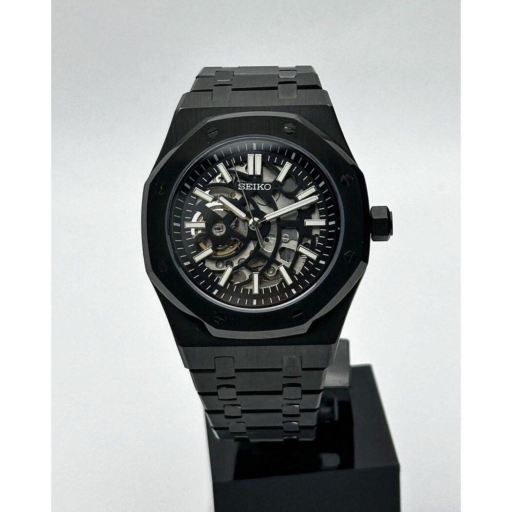 Custom Seiko Mod • Black Skeleton AP • 42mm